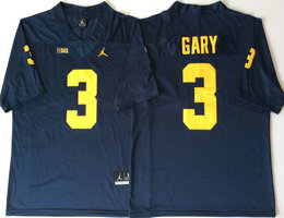 Michigan Wolverines #3 Rashan Gary Blue Vapor Untouchable Authentic Stitched NCAA Jersey