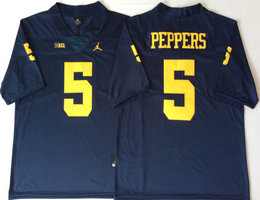 Michigan Wolverines #5 Jabrill Peppers Blue Limited Vapor Untouchable Authentic Stitched NCAA Jersey