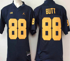 Michigan Wolverines #88 Jake Butt Blue Limited Authentic Stitched NCAA Jersey
