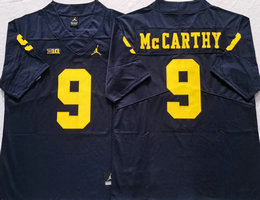 Michigan Wolverines #9 J.J. McCarthy Blue Stitched NCAA College Football Jersey