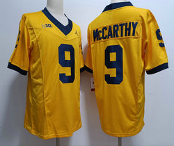 Michigan Wolverines #9 J.J. McCarthy Gold 2023 F.U.S.E Authentic stitched Football jersey