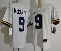 Michigan Wolverines #9 J.J. McCarthy White Vapor Untouchable Authentic Stitched NCAA Jersey