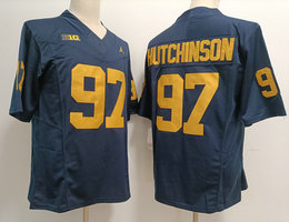 Michigan Wolverines #97 Aidan Hutchinson Navy Blue 2023 F.U.S.E Stitched NCAA Jersey