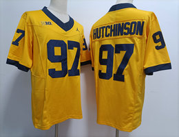 Michigan Wolverines #97 Aidan Hutchinson Gold 2023 F.U.S.E Stitched NCAA Jersey