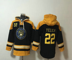 Milwaukee Brewers #22 Christian Yelich Stitched Hoodies