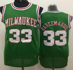 Milwaukee Bucks #33 Kareem Abdul-Jabbar Green Throwback Authentic Stitched NBA jersey.jpgJersey