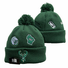 Milwaukee Bucks NBA Knit Beanie Hats YD 2