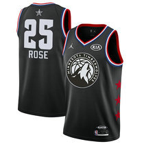 Minnesota Timberwolves #25 Derrick Rose Black 2019 All Star Authentic Stitched NBA jersey