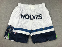 Minnesota Timberwolves 2024 White shorts