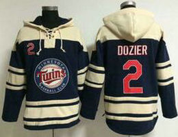 Minnesota Twins #2 Brian Dozier Blue Hooded Jersey