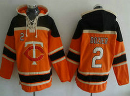 Minnesota Twins #2 Brian Dozier Orange Hooded Jersey