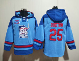 Minnesota Twins #25 Byron Buxton blue Stitched Hooded Sweatshirt