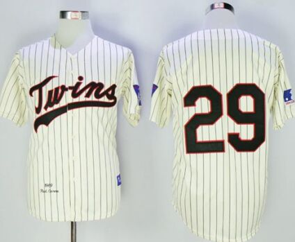 Minnesota Twins #29 Rod Carew Cream Mitchell And Ness 1969 Throwback Stitched MLB Jersey