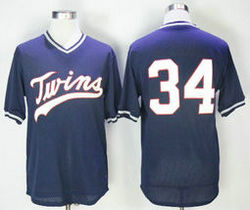 Minnesota Twins #34 Kirby Puckett Mesh BP Throwback Authentic Stitched MLB jersey