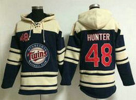 Minnesota Twins #48 Torii Hunter Blue Hooded Jersey