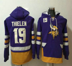 Minnesota Vikings #19 Adam Thielen Purple Pullover NFL Hoodie