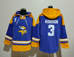 Minnesota Vikings #3 Jordan Addison Stitched Hoodies