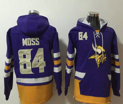Minnesota Vikings #84 Randy Moss All Stitched Hooded Sweatshirt