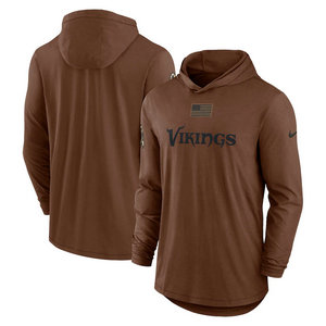 Minnesota Vikings 2023 brown Salute To Service Pullove Hoodie