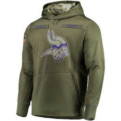 Minnesota Vikings 2024 Army green Pullove Hoodie