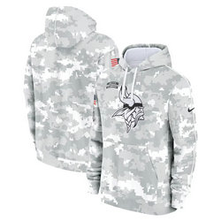 Minnesota Vikings 2024 Camo Salute To Service Pullove Hoodie 2