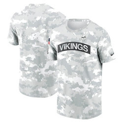 Minnesota Vikings 2024 Camo Salute To Service T-shirt