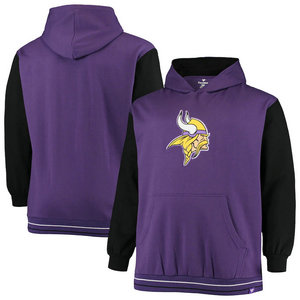 Minnesota Vikings Fanatics Branded Big Tall Block Party Pullover Hoodie