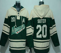 Minnesota Wild #20 Ryan Suter Green Stitched NHL Sawyer Hooded Sweatshirt
