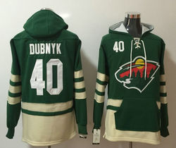 Minnesota Wild #40 Devan Dubnyk Green Authentic Stitched NHL Hoodies