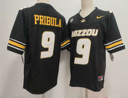Missouri Tigers #9 Beau Pribula Black NCAA jersey