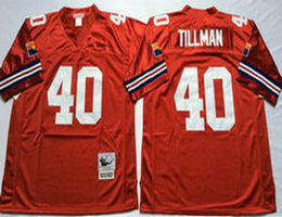 Mitchell And Ness Arizona Cardinals #40 Pat Tillman Red Authentic Stitched NFL Jersey