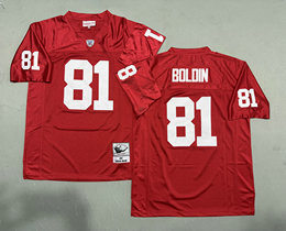 Mitchell And Ness Arizona Cardinals #81 Anquan Boldin Red Throwback NFL Jersey