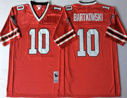 Mitchell And Ness Atlanta Falcons #10 steve bartkowski Red Throwback Authentic Stitched NFL Jersey