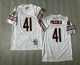 Mitchell And Ness Chicago Bears #41 Brian Piccolo White Throwback Stitched NFL Jersey