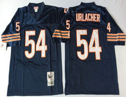 Mitchell And Ness Chicago Bears #54 Brian Urlacher Blue Throwback Authentic Stitched NFL Jersey