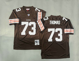 Mitchell And Ness Cleveland Browns #73 Joe Thomas Brown Throwback Stitched NFL Jersey