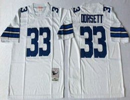 Mitchell And Ness Dallas Cowboys #33 Tony Dorsett Authentic White Authentic Stitched NFL Jersey