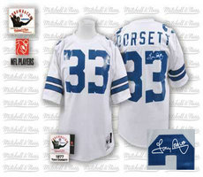 Mitchell And Ness Dallas Cowboys #33 Tony Dorsett White Autographed Authentic Stitched NFL Jersey
