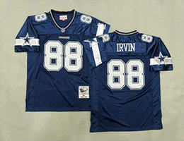 Mitchell And Ness Dallas Cowboys #88 Michael Irvin Navy Arm with star Throwback Stitched NFL Jersey