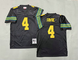 Mitchell And Ness Green Bay Packers #4 Brett Favre Black Throwback Stitched NFL Jersey