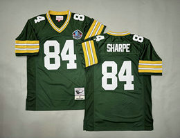 Mitchell And Ness Green Bay Packers #84 Sterling Sharpe Green Throwback Stitched NFL Jersey