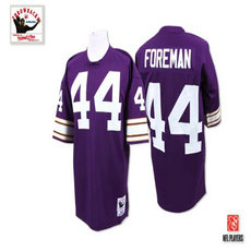 Mitchell And Ness Minnesota Vikings #44 Chuck Foreman Purple Team Color Authentic Throwback NFL Jersey