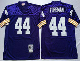 Mitchell And Ness Minnesota Vikings #44 Chuck Foreman Purple Throwback Authentic Stitched NFL Jersey