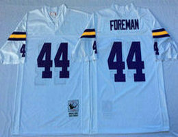 Mitchell And Ness Minnesota Vikings #44 Chuck Foreman White Throwback Authentic Stitched NFL Jersey