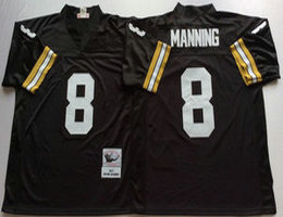 Mitchell And Ness New Orleans Saints #8 Archie Manning Black Authentic Stitched NFL Jersey