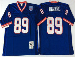 Mitchell And Ness New York Giants #89 Mark Bavaro Blue Throwback Authentic Stitched NFL Jersey