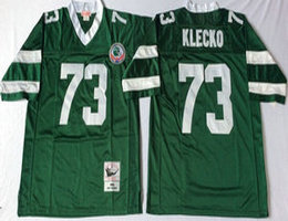 Mitchell And Ness New York Jets #73 Joe Klecko Green Throwback Authentic Stitched NFL Jersey