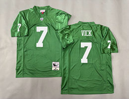 Mitchell And Ness Philadelphia Eagles #7 Michael Vick Green Throwback NFL Jersey