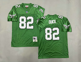Mitchell And Ness Philadelphia Eagles #82 Mike Quick Green Throwback NFL Jersey