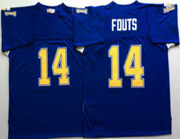 Mitchell And Ness San Diego Chargers #14 Dan Fouts Navy Blue Throwback Authentic Stitched NFL Jersey
